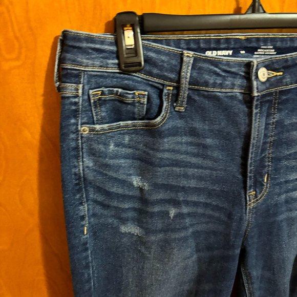 Old Navy Distressed High Rise Rockstar Super Skinny Secret Slim Pockets Jeans - Picture 3 of 14